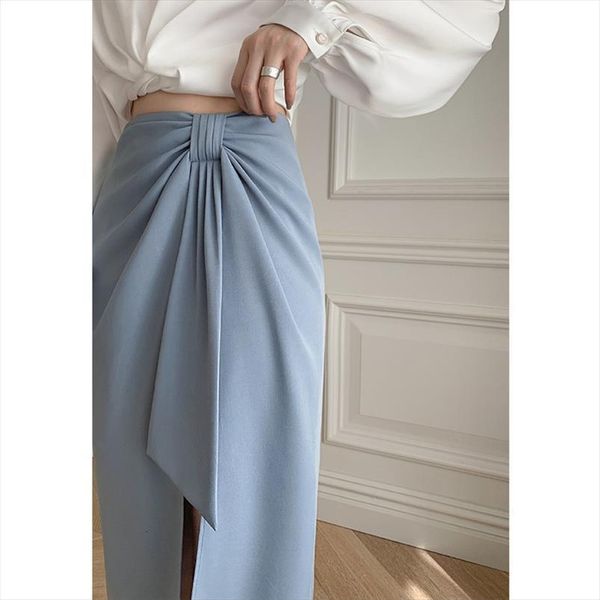 

blue black color summer womens skirts high fashion elegant vintage open bottom
