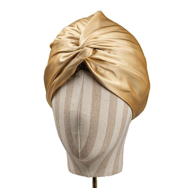 

beanie/skull caps double layer 100% real silk sleeping adiustable knotted women night bonnet satin hair wrap elastic head cover for long, Blue;gray