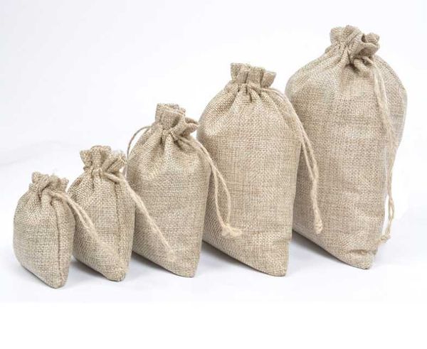 

gift wrap 10pcs/lot retro linen drawstring pocket jewelry bag