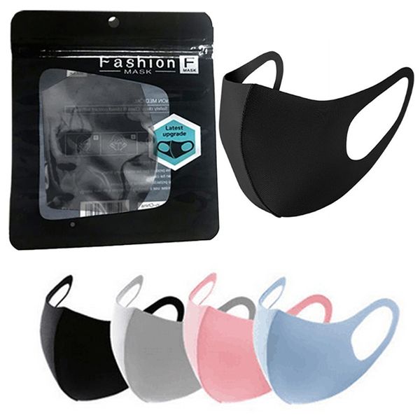 

Washable Face Mask Individual Gift Bag Package Child Mouth Cover PM2.5 Respirator Dustproof Anti-bacterial Reusable Ice Silk Cotton Masks