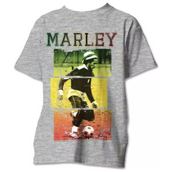 

bob marley football official text t-shirt men unisex, White;black