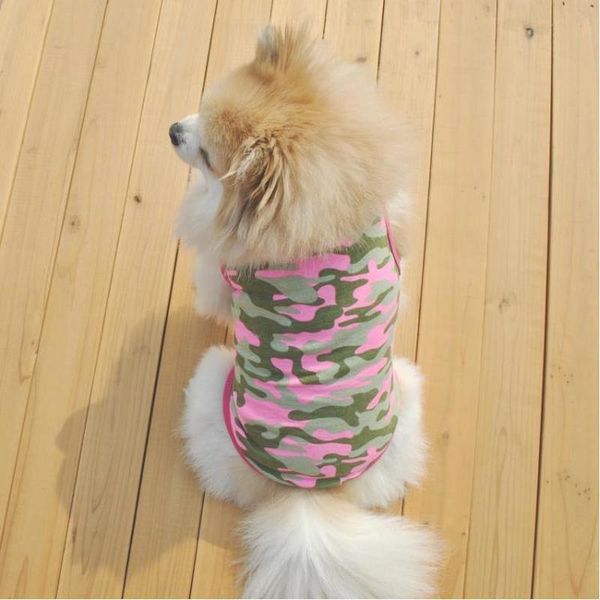 

dog apparel pattern camouflage pet clothes pure cottonvest pets sports vest cat shirt spring summer clothing wholesale