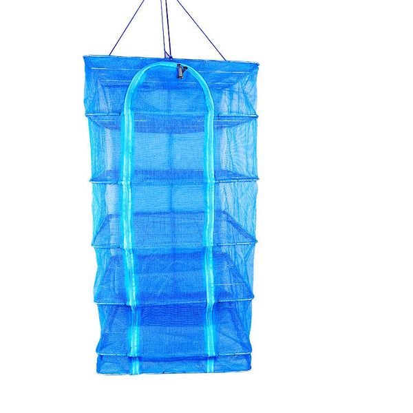 

fishing accessories 40/45cm portable 3-layer fishnet flake dry tool folding net basket indoor hanger outdoor camping storage