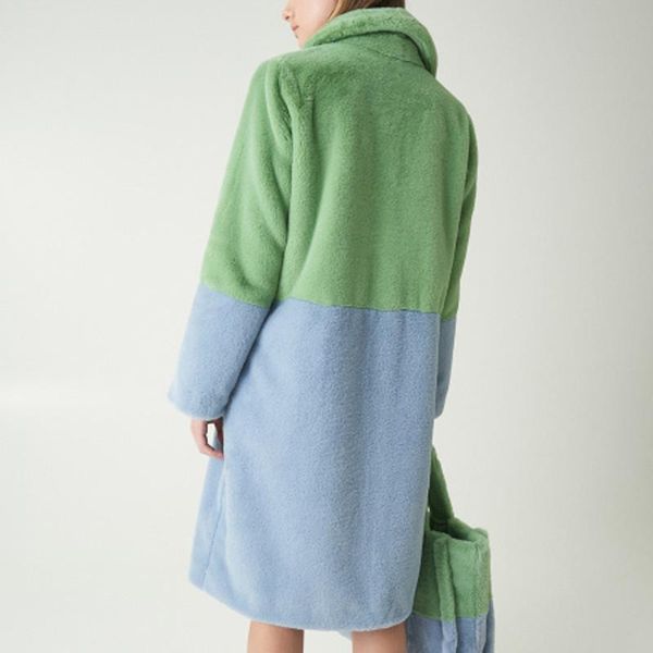

women's fur & faux granular cashmere coat sheep shearing women's composite in one 2021 winter warm lamb grass, Black