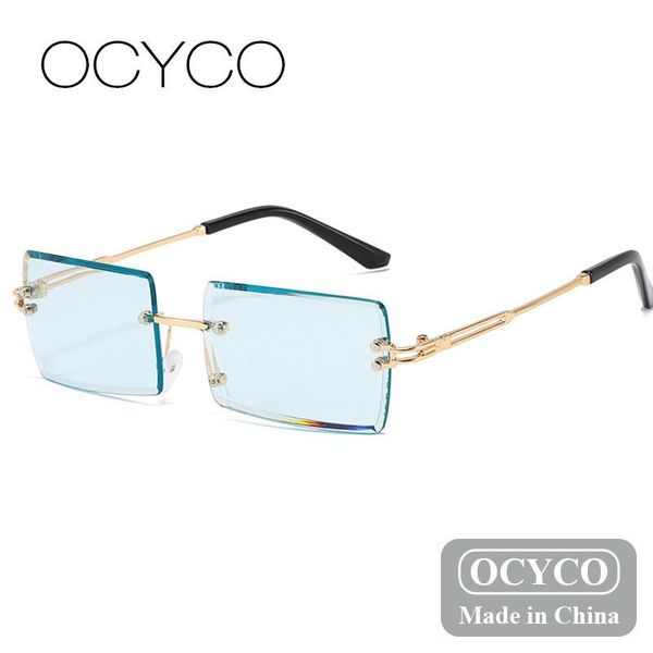 

sunglasses small rimless rectangle women shades square sun glasses men female oculos feminino lentes gafas de sol uv400, White;black