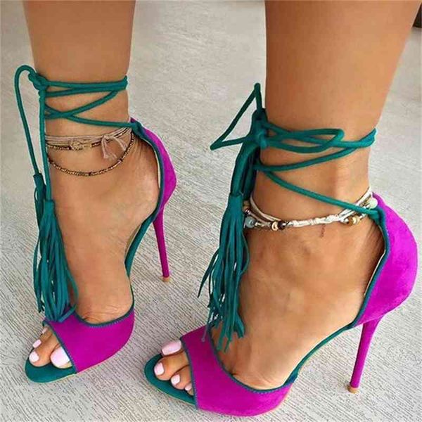 

sandal patchwork borla summer lace up cut-out with strip no tornozzle high heel grill sandals women strapp bombs, Black