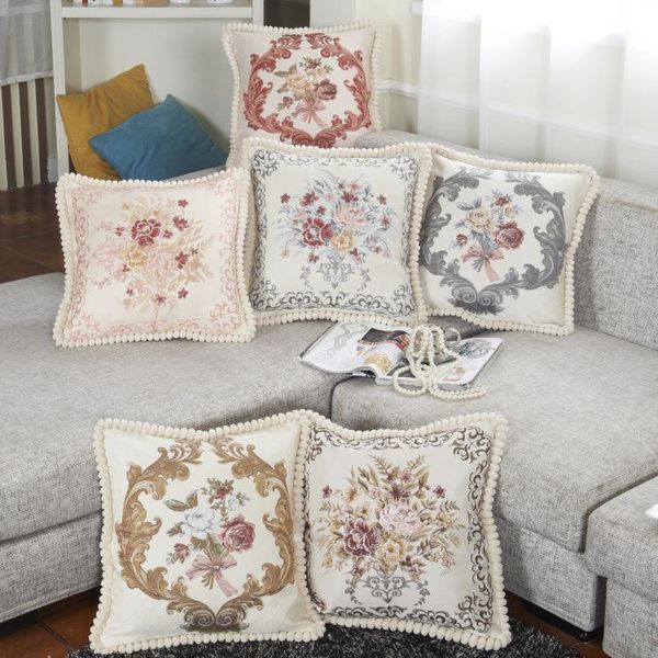 

cushion/decorative pillow european style three-dimensional embroidery case cover sofa cushion home office car decoration