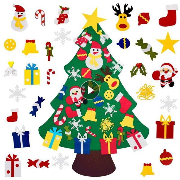 

christmas decorations diy felt tree merry for home cristmas ornament xmas navidad gifts santa claus year gift