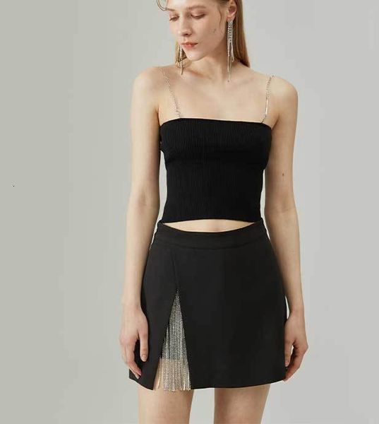

suits 2021 spring women short and split mini skirts, Black