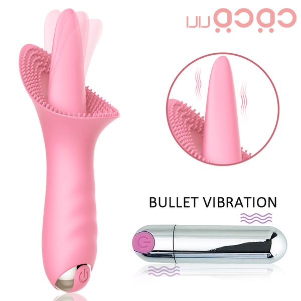 Cofre Silicone Vaginal Vibrador Pod Poderoso G Vibradores Vibradores Adulto Sex Toys10 Modos Languing Lambing Clit Coloque Tickler Nipple Licker Quiet Design Estimulador