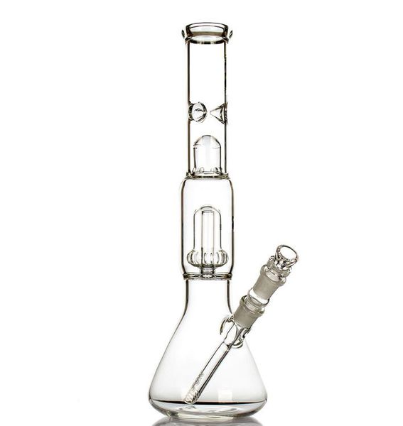 TIKTOK Narghilè da 15,7 pollici bong in vetro spesso BEAKER CON soffione UFO perc filtri downsteam tubi per acqua fumante tubi bong stile ZOB giunto da 14,4 mm