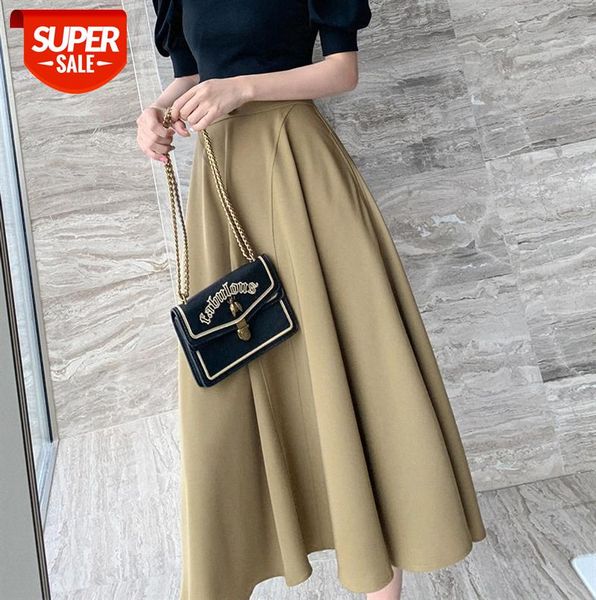 

nut dress high-waist solid color pleated skirt women #pk21, Black;gray