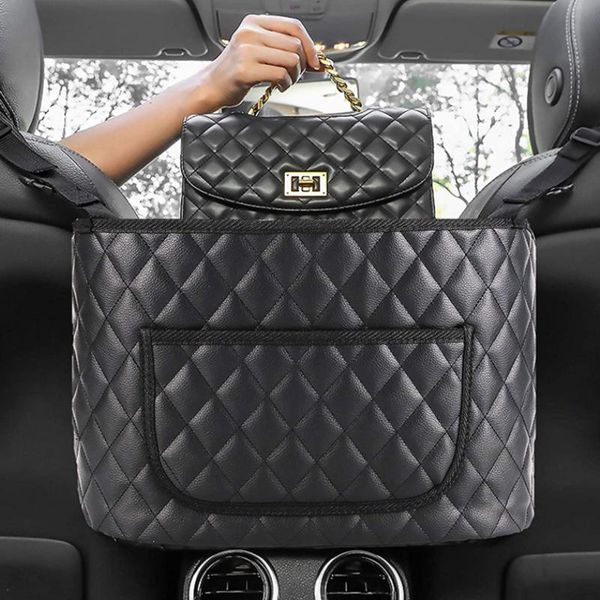 

car organizer 2021 net pocket handbag purse storage bag for drivers front and back seat super thick durable
