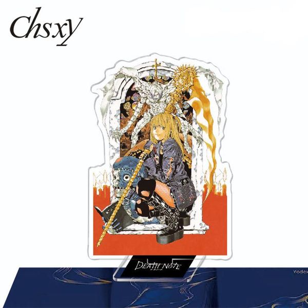 

keychains anime death note acrylic standing model plate art pictures figures desk decor holder fans teens trendy jewelry accessories gifts, Silver