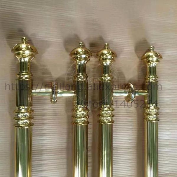 

stainless steel door handles heavy duty shiny gold wooden handle european style polished & pulls