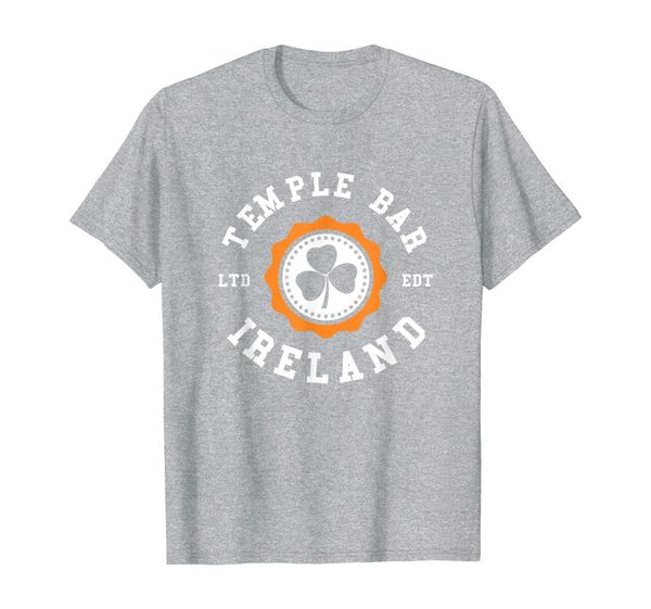 

TEMPLE BAR DUBLIN Ireland Shamrock Irish Badge T-Shirt, Mainly pictures