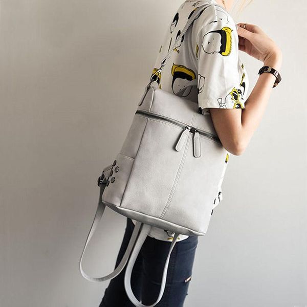 

backpack women's est fashion travel pu satchel leather rucksack shoulder school bag
