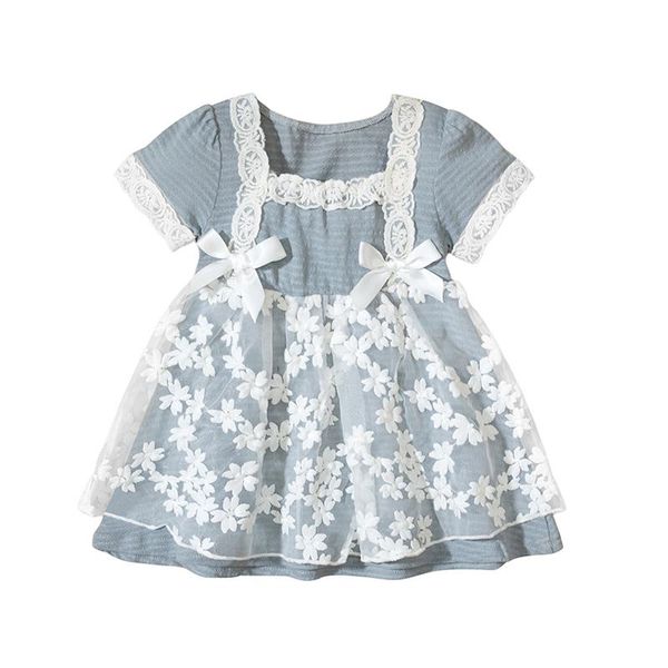 

baby girls clothes summer dress solid lace short sleeve born infant dresses cotton toddler 3-18m girl's, Red;yellow