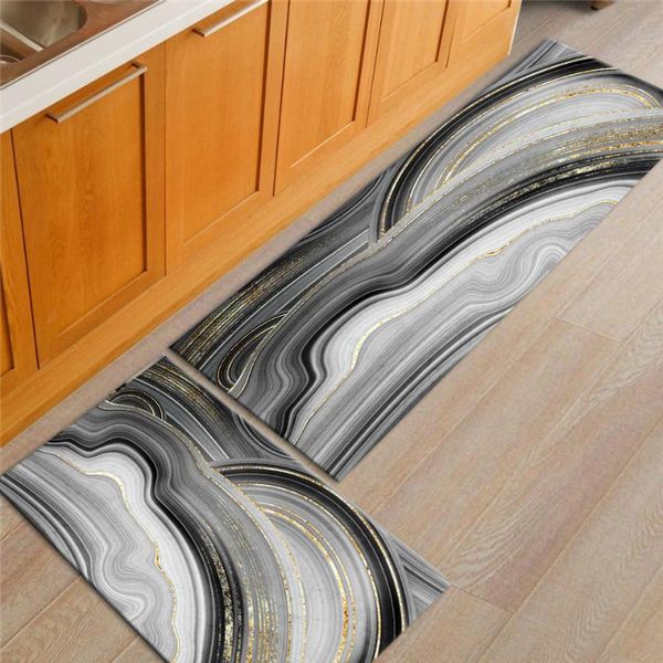 

carpets nordic marble kitchen rug washable simple gray geometric lines abstract for bedroom bedside mat long halway toilet floor