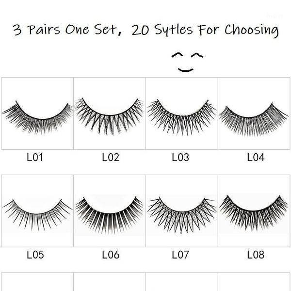 

false eyelash thick crisscross curl eyelashes 3 pair handmake fiber1