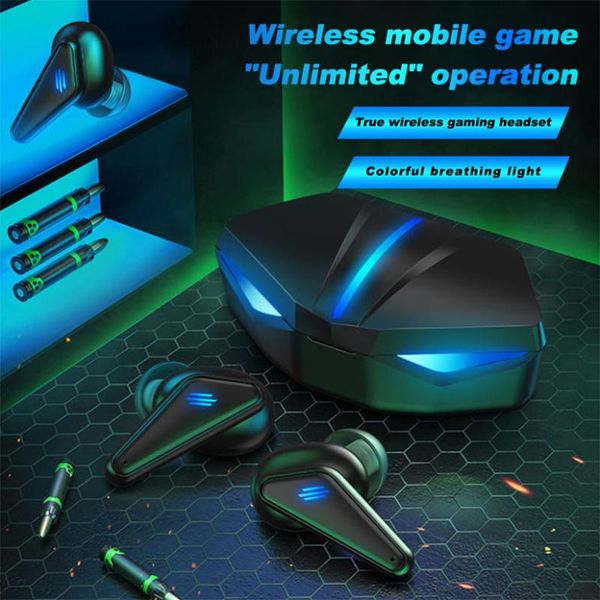

bluetooth gaming headsets low latency tws earphone with microphone bass audio sound positioning wireless headphones & earphones