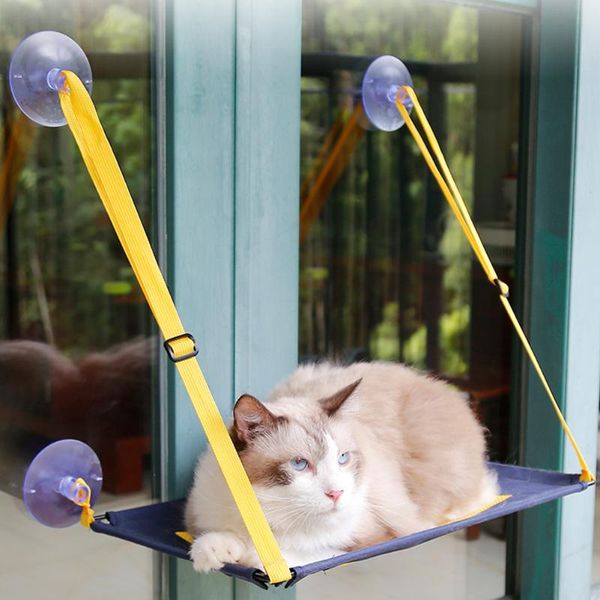 

cat beds & furniture hammock strong sucker balcony accessories home hanging window mounted removable wall breathable seat mesh bed litter bo