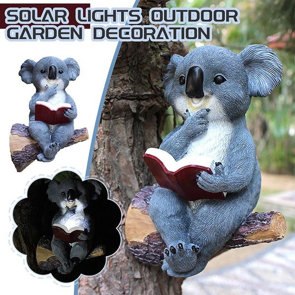 

simulation koala solar tree hanging led lights gardening decorations for yard courtyard garden ornament vj-drop