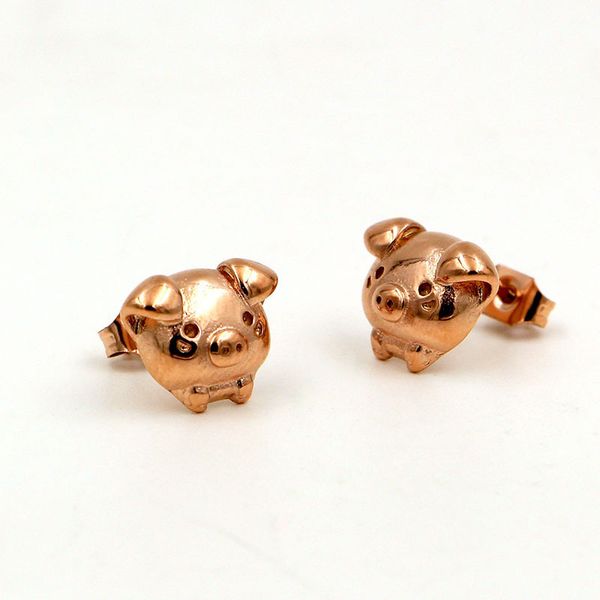 

e3-109c zodiac cute pig earrings, Golden