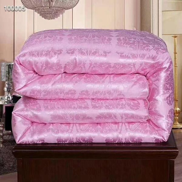 

silk cotton summer quilt soft smooth good hand feeling tribute jacquard air conditioner quilted duvet queen size comforter comforters & sets