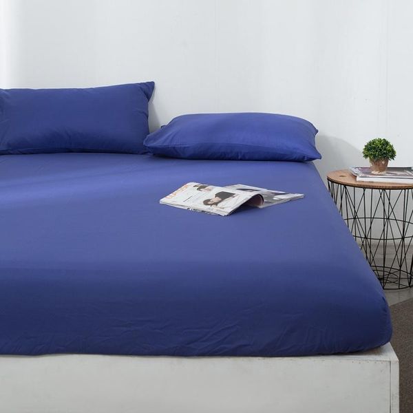 

sheets & sets sheet mattress cover solid color sanding bedding linens bed with elastic band double queen size bedsheet 1 pcs