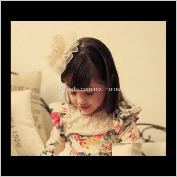 

baby kids maternity drop delivery 2021 20pcs vintage golden crown girls clasp cute lovely bands hair sticks accessories white black k6853 tg, Slivery;white
