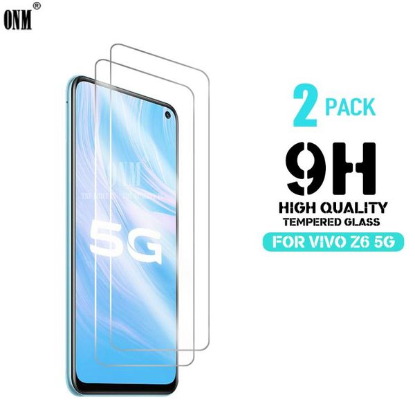 

2pcs z6 tempered glass for vivo 5g screen protector 2.5d 9h 6.57" protective film cell phone protectors