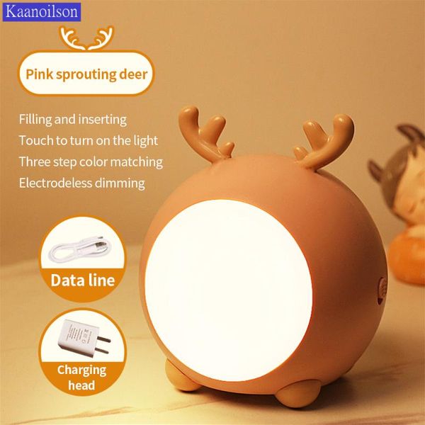 

night lights cartoon usb rechargeable lamps for children baby gifts cute animal bear lamp beside light baedroom deocr
