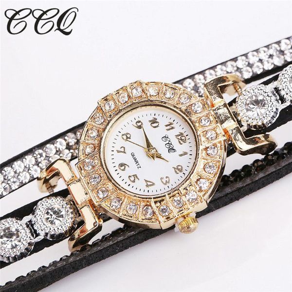 

wristwatches women fashion casual analog quartz rhinestone watch bracelet round dials wrist watches montre femme relogio gift#2, Slivery;brown