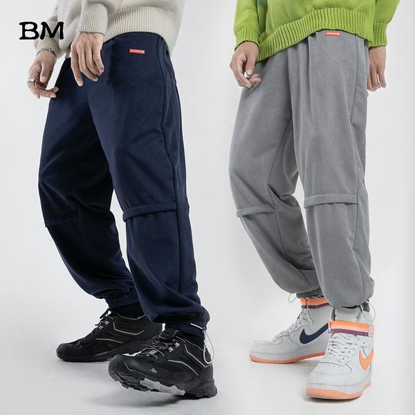 

men's pants 2021 streetwear loose sweatpants hip hop casual trousers korean style joggers fashions sport men dancing harem male, Black