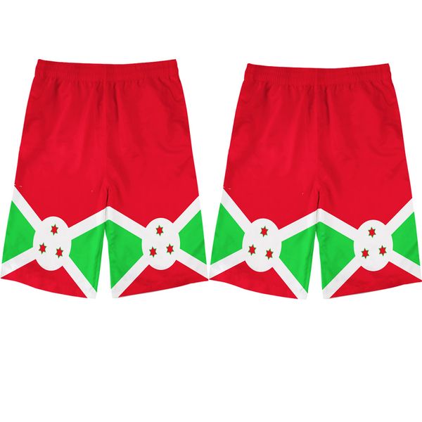 

burundi youth men's shorts custom made name number bdi country nation flag bi french burundian print p pants, White;black
