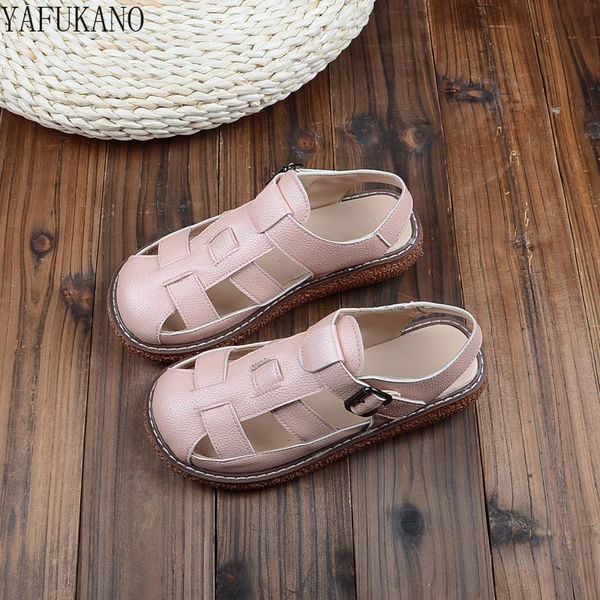 

summer japanese big head doll shoes literary retro handmade baotou roman sandals mori girl muffin platform leisure women, Black