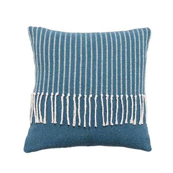 

pillow case boho morocco tufted throw minimalist striped woven knitted irregular fringe tassels decorative cushion cover