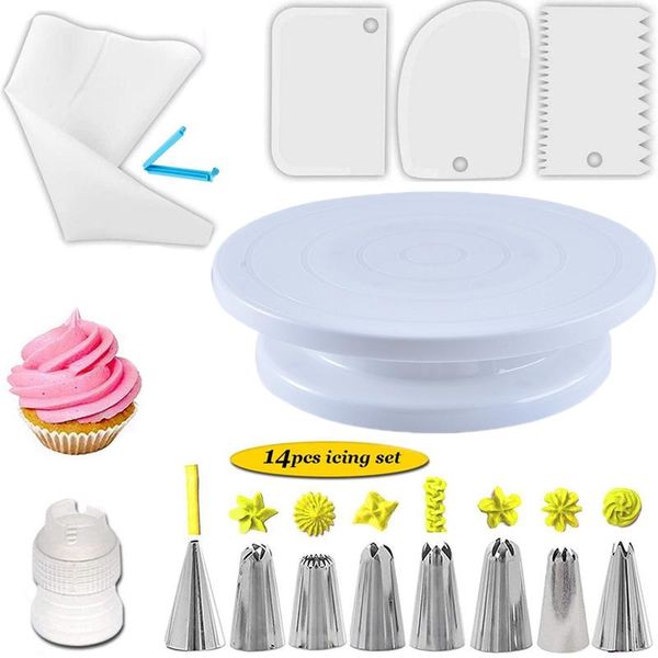 

baking & pastry tools "10 inch cake turntable rotating anti-skid round stand decorating rotary table kitchen diy pan