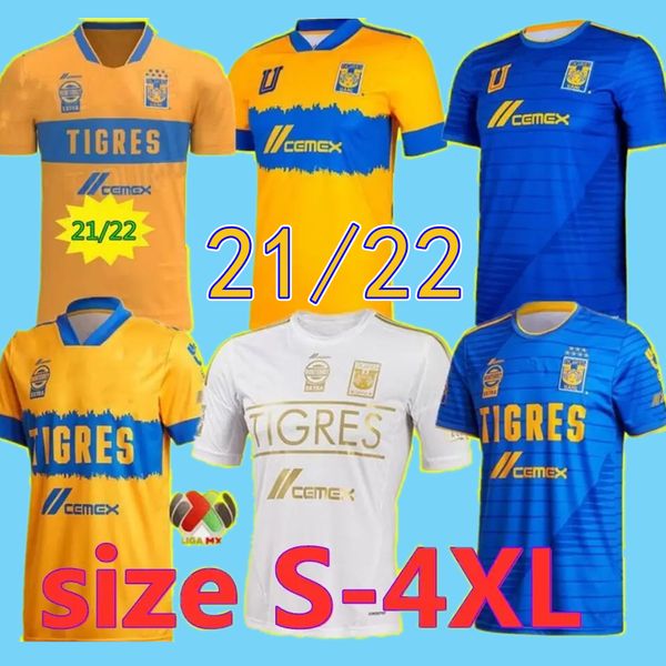 

size-4xl 2021 uanl tigres 7 stars soccer jerseys 21 22 gignac vargas camiseta maillot home away third mexico football shirts, Black;yellow
