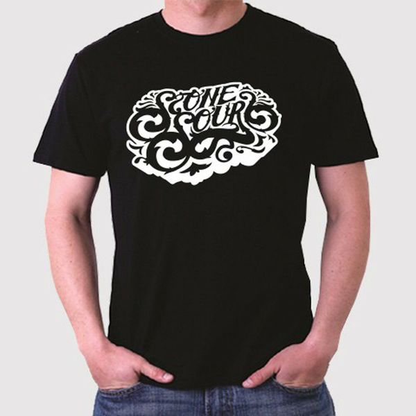 

Stone Sour Logo Heavy Men's Black T-Shirt Size S to 3XL, White;black