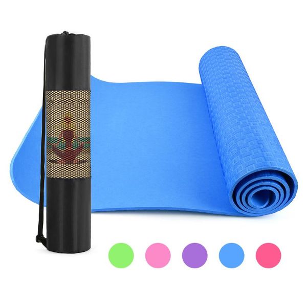

yoga mats 6mm mat 72x24 inch non-slip pilates exercise pad with mesh carry bag for home gym fitness workout