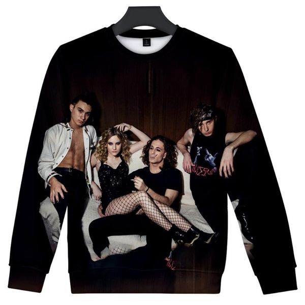 

men's hoodies & sweatshirts maneskin 3d print autumn and winter holiday passionate style men/women's casual kawaii punk hip hop o-, Black