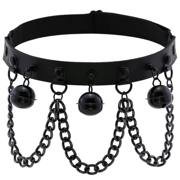 

hooks & rails 1pc chain leather leg ring chic loop gothic punk style