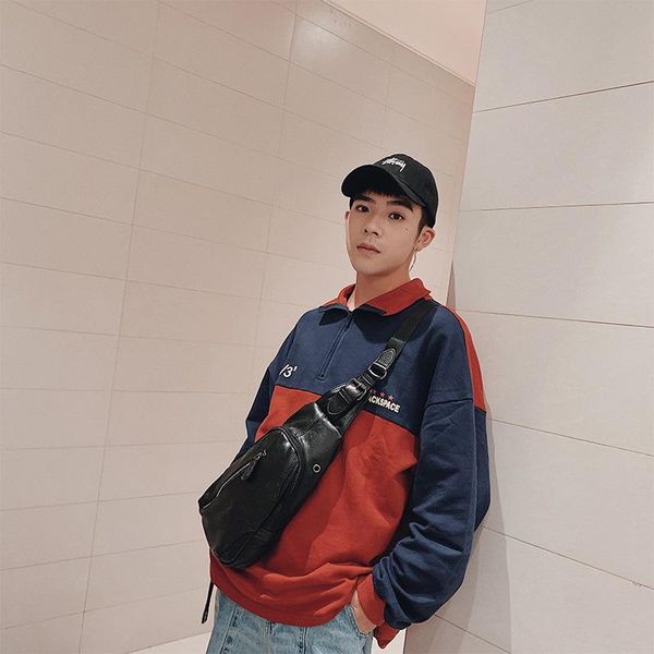 

waist bags men's chest bag korean casual crossbody fashion shoulder 2021 jiulin