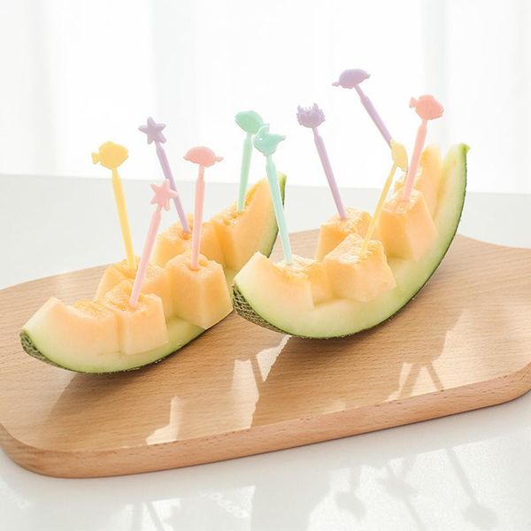 

forks fruit fork mini cartoon snack cake dessert 20pcs/pack bento lunches toothpick party decor tableware