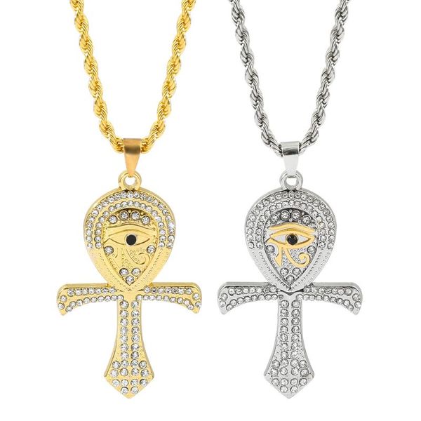 

pendant necklaces eye of horus egypt necklace anka cross religious jewelry choker for women party accessories, Silver