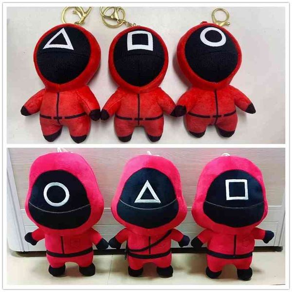 

squid stuffed toy squid game little red man li zhengzai key chain pendant doll