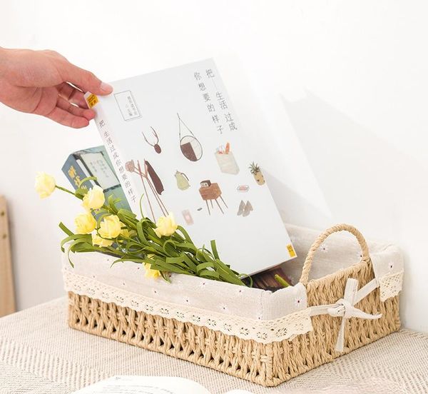 

storage baskets woven basket deskcosmetic box