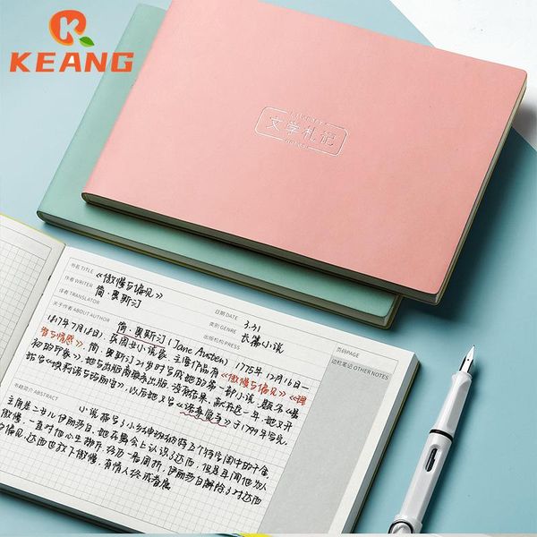 

notepads keang reading notebook literature notes and art exquisite leather a5 creative simplicity wj236, Purple;pink